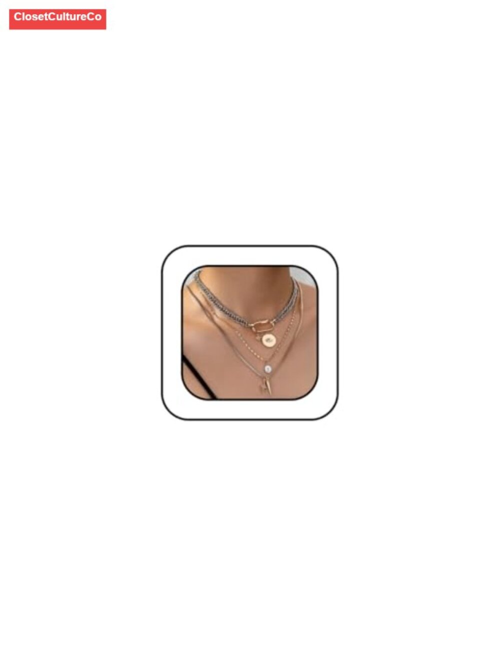 Mixed Metal Layered Necklace for Women Two Tone Stacking Alloy Jewelry